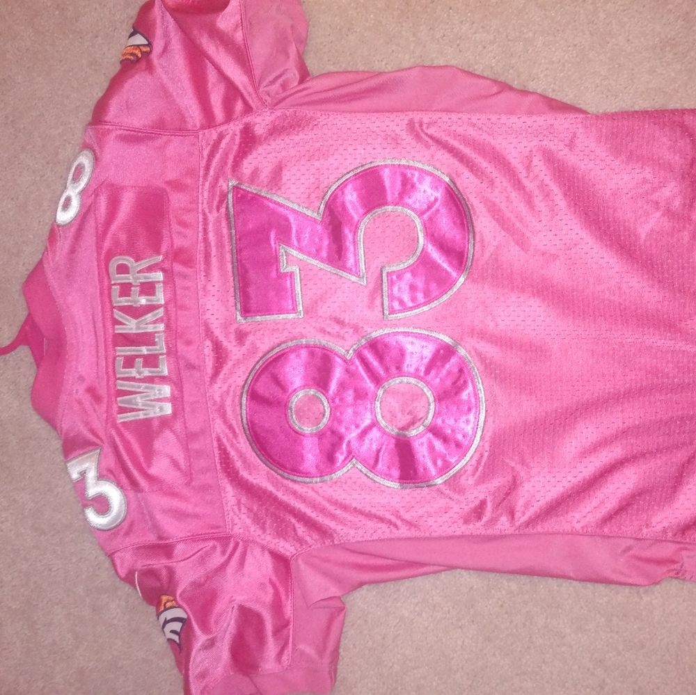 Pink Broncos Welker #83 Jersey